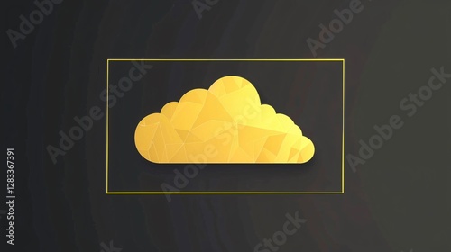 Freepik Yellow Cloud Geometric Shape Vector Illustration