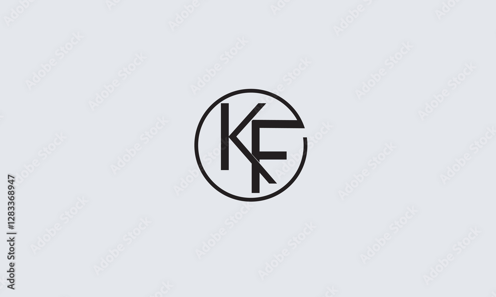 KF, FK, K , F , Abstract Letters Logo Monogram KF, FK, K , F , Abstract Letters Logo Monogram