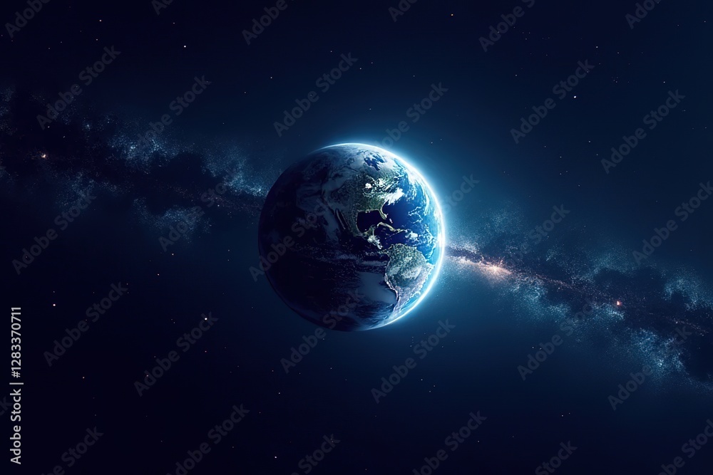 Fototapeta premium A night image of Earth from space.satellite