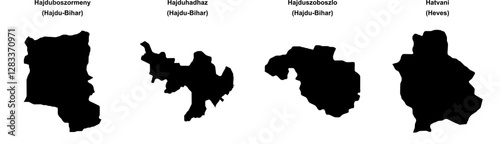 Hajduboszormeny, Hajduhadhaz, Hajduszoboszlo, Hatvani outline maps