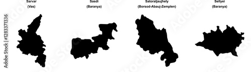 Sarvar, Sasdi, Satoraljaujhely, Sellyei outline maps