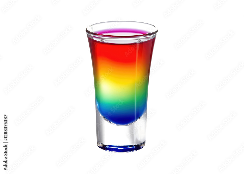 rainbow shot, colorful drink rainbow shot, colorful drink