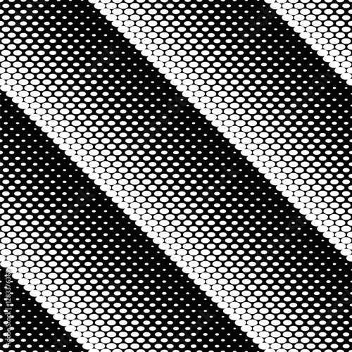 Monochrome seamless geometric oval pattern background design