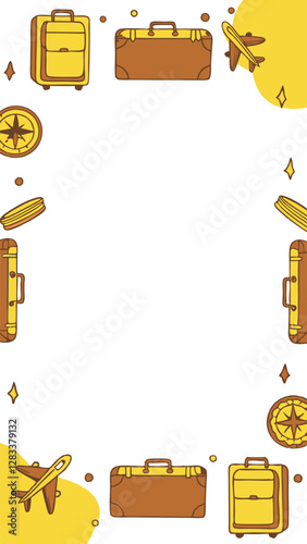 white background with small elements symbolizing