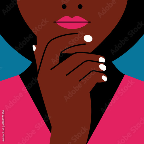 thinking hand under chin gesture