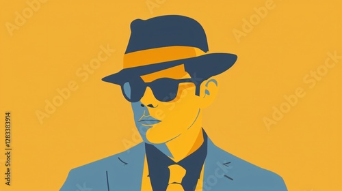 Yellow-Faced Man Illustration
