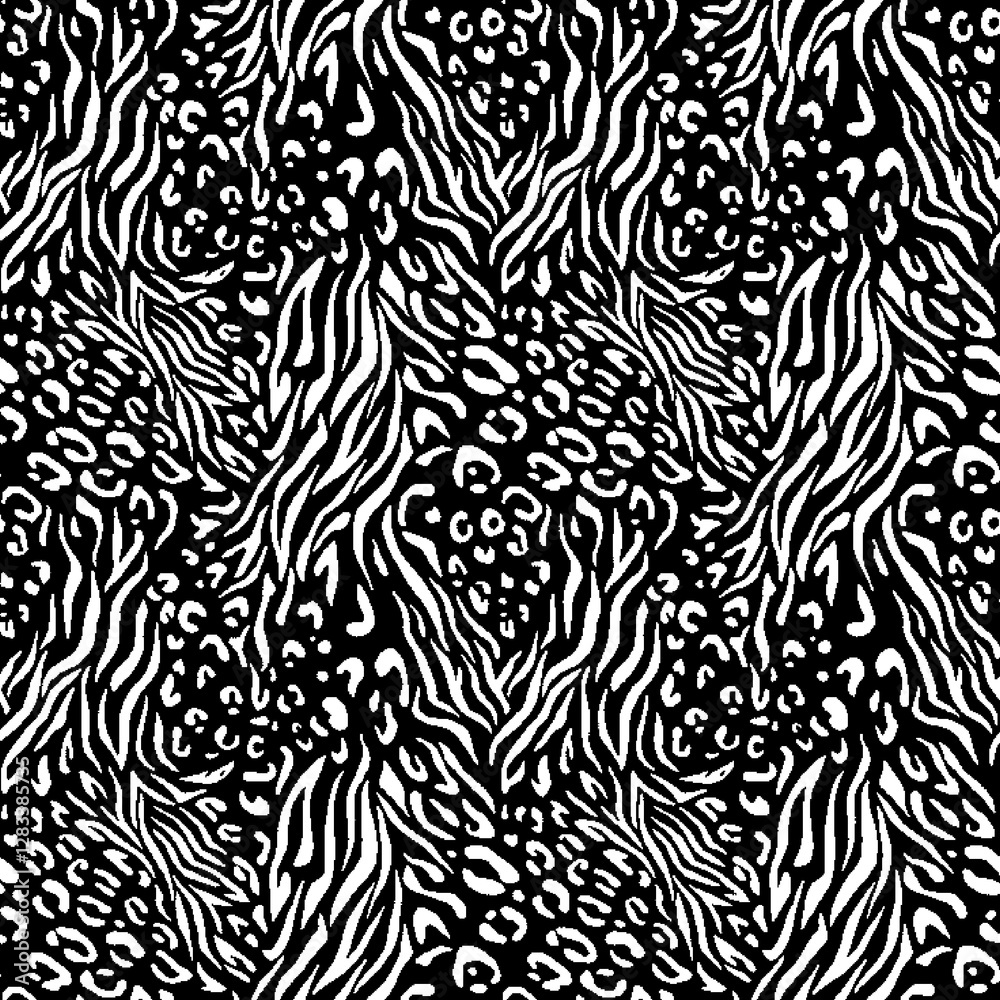 black and white seamless pattern