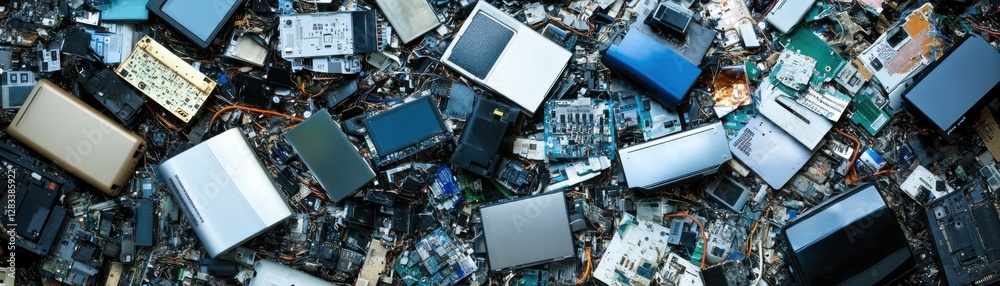 Fototapeta premium Biodegradable tech reduces electronic waste.