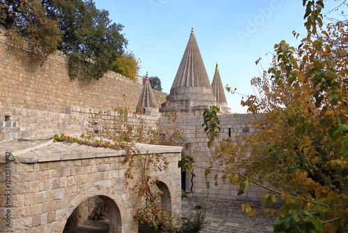 Bild auf Leinwand the Yazidis temple in Lalish, Kurdistan, Iraq