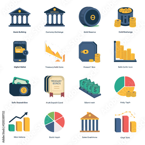 vector colorful economy trading graph cash money linked with curved dash line over the world bank
