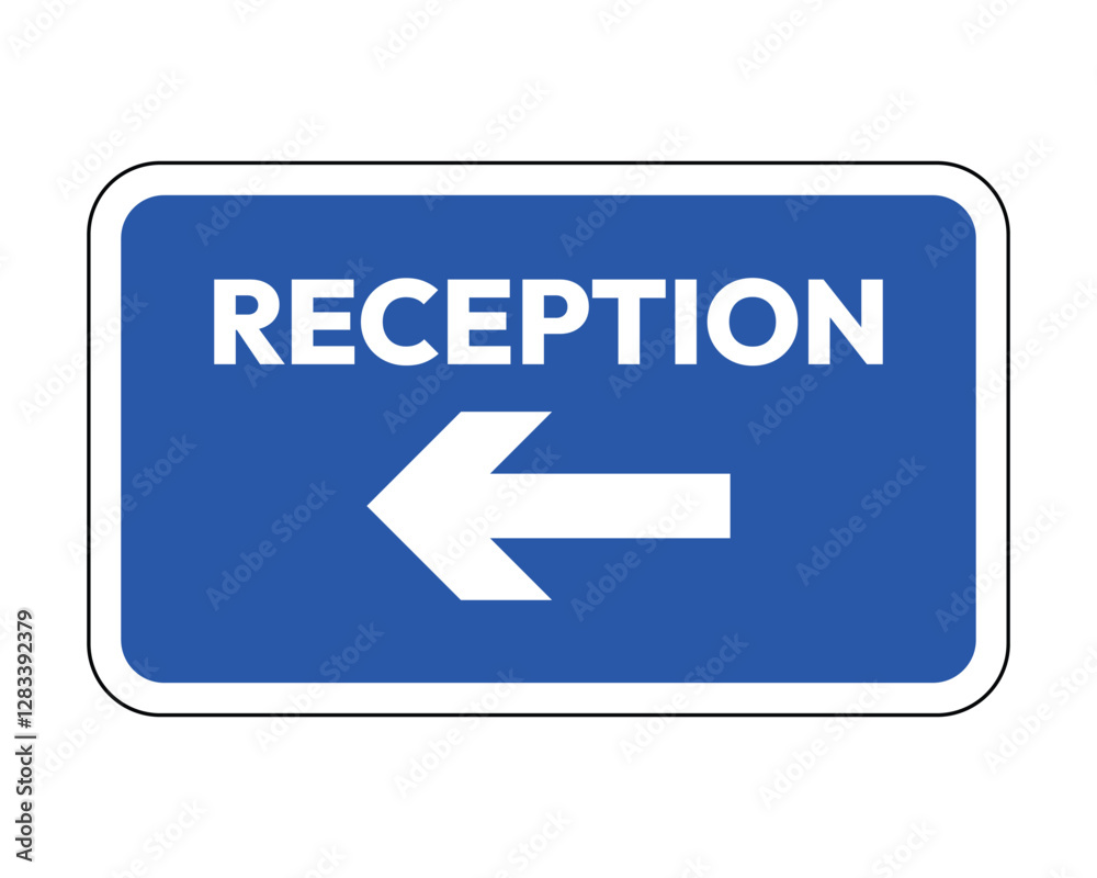 Blue Reception Direction Sign Wayfinding High Quality Vector Blue Reception Direction Sign Wayfinding High Quality Vector
