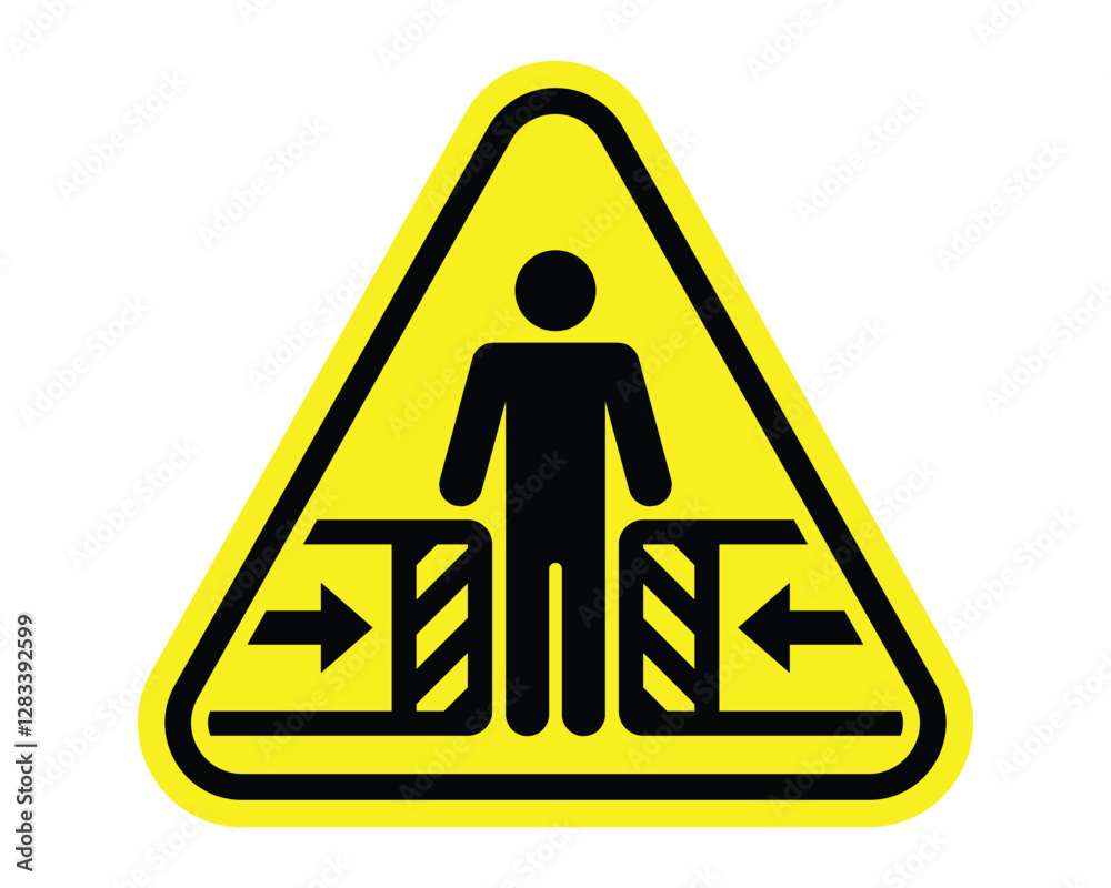 Crushing Hazard Warning Sign Safety Alert High Quality Vector Crushing Hazard Warning Sign Safety Alert High Quality Vector