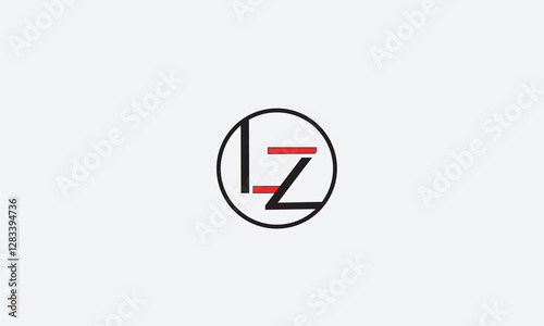  LZ, ZL, Z , L , Abstract Letters Logo Monogram