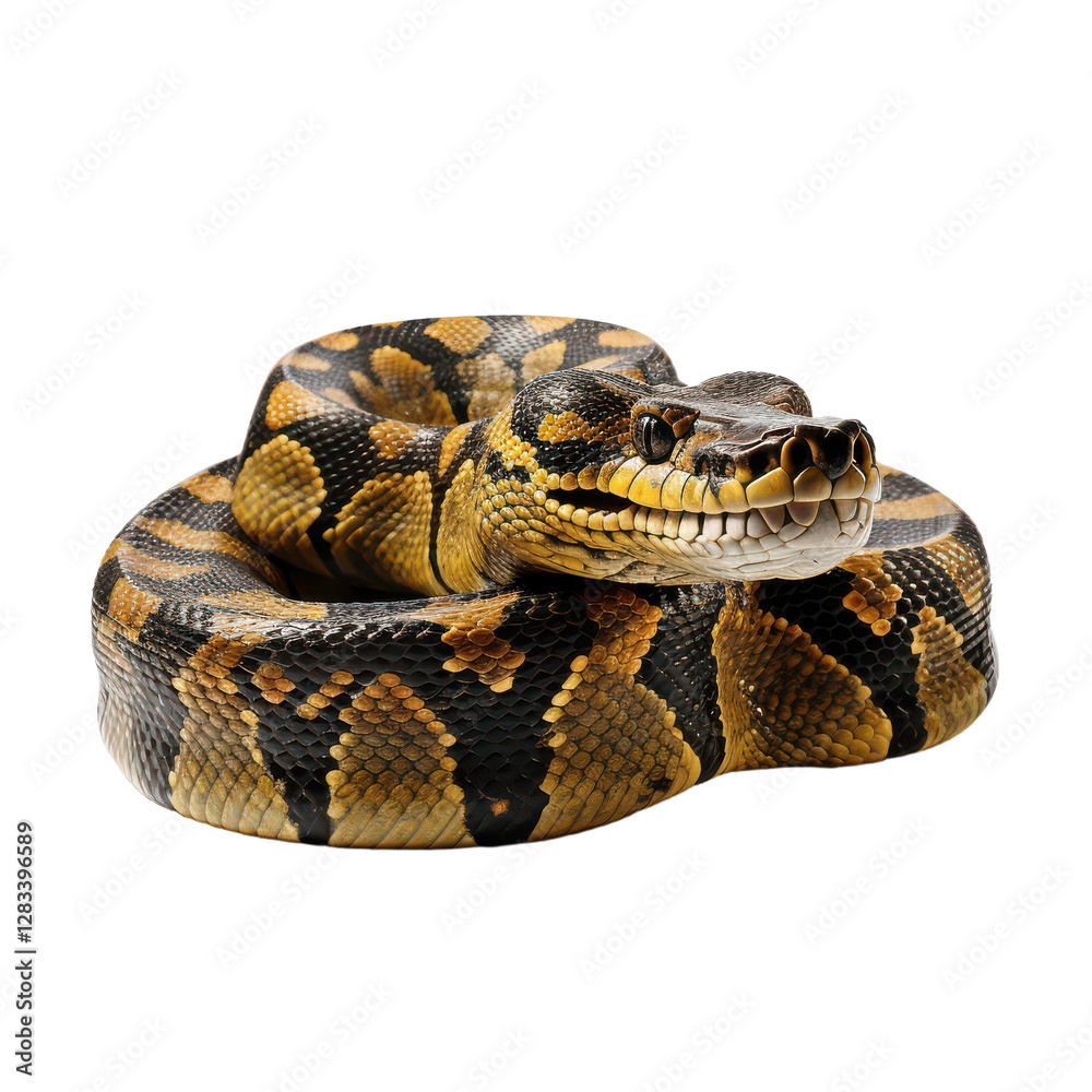 Obraz premium snake on white background
