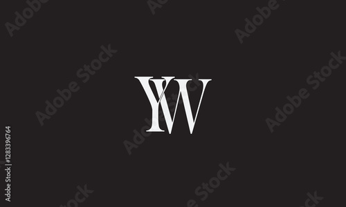 YW, YW, Y , W , Abstract Letters Logo Monogram