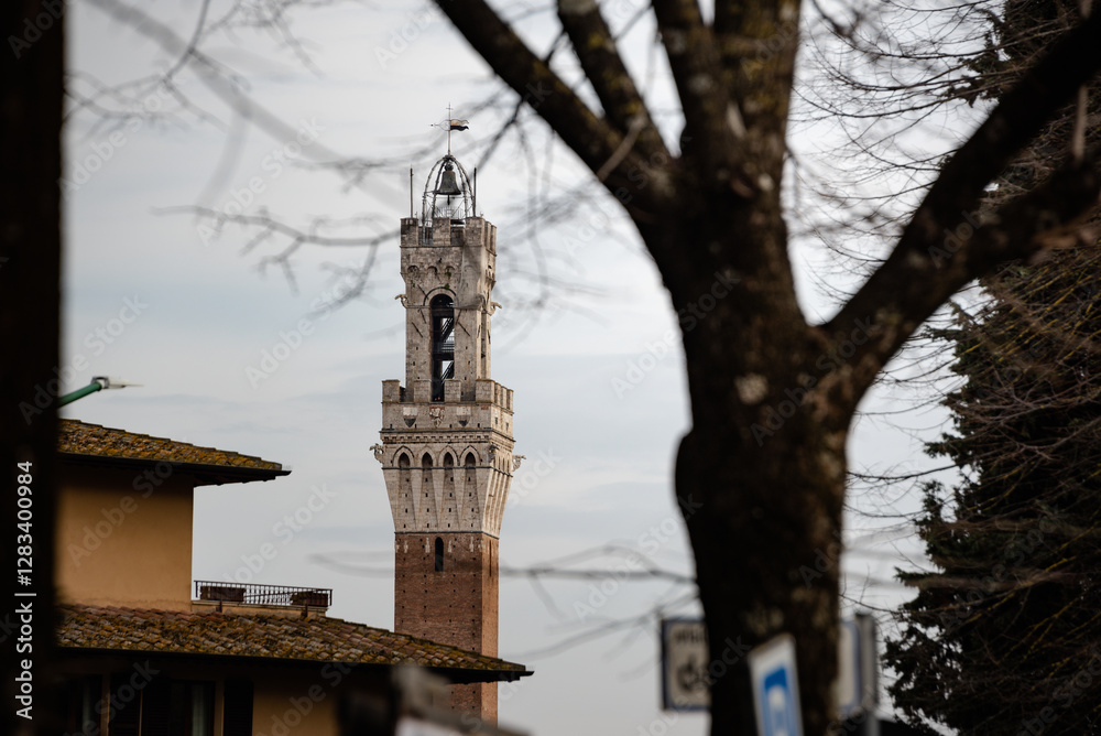 Obraz premium The beautiful Siena in Tuscany, Italy