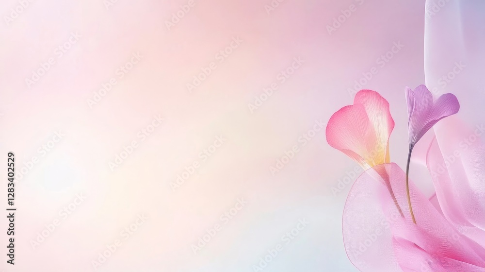 Delicate Floral Background with Soft Pink and Lavender Hues Delicate Floral Background with Soft Pink and Lavender Hues