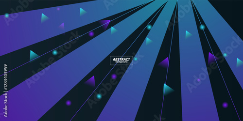 Abstract 3D square background overlapping with blue color and dark pattern. Vector Eps10