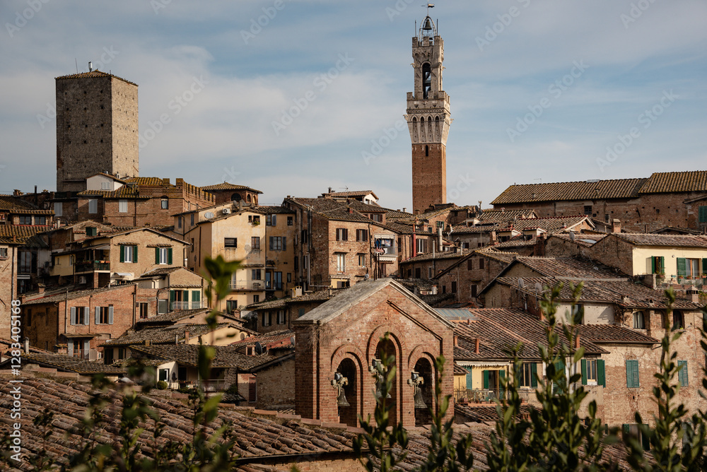 Naklejka premium The beautiful Siena in Tuscany, Italy