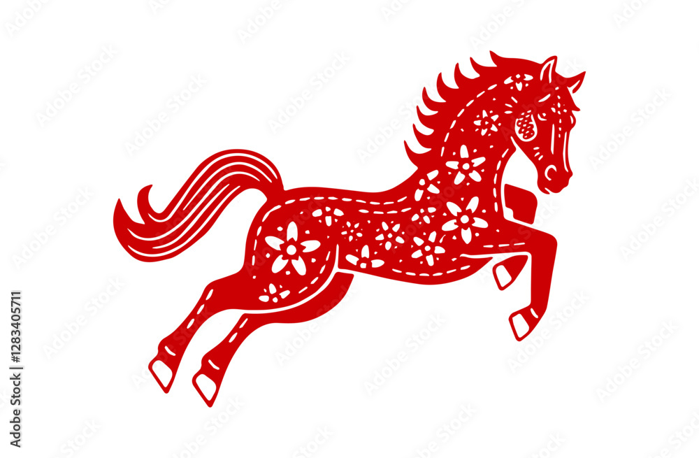 Happy Chinese new year 2026 horse Zodiac sign on color background Happy Chinese new year 2026 horse Zodiac sign on color background