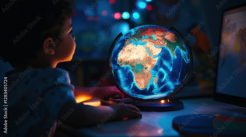 Fototapeta premium Remote teaching tools enable global access to quality education.