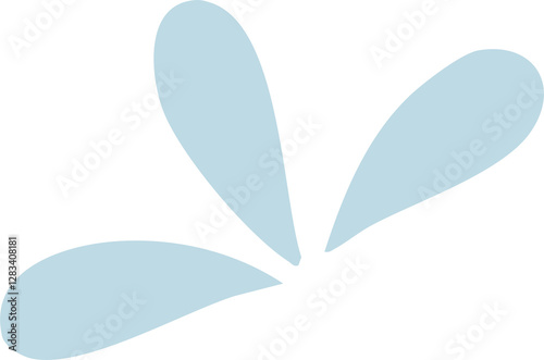 
Floral leaf decorative element, in vintage color isolated on white background.