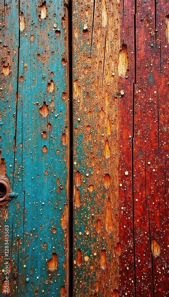 Distressed wood finish with irregular cracks and fissures , wood rot, distressed wood, fungal growth Distressed wood finish with irregular cracks and fissures , wood rot, distressed wood, fungal growth
