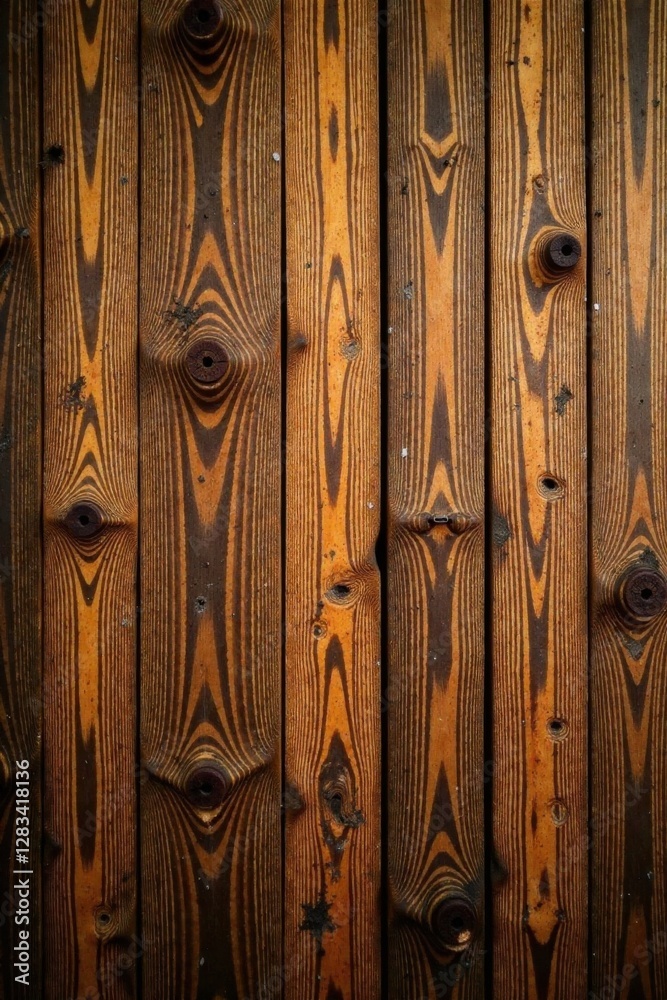 Obraz premium Distressed wood texture with brown grunge background, grunge style, rustic, wood grain