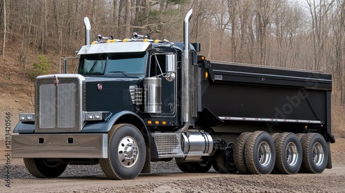 Large cargo truck driving