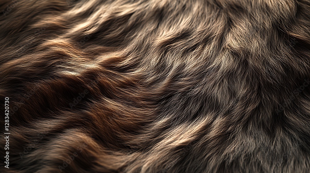 Plush fur transitioning from walnut brown to taupe, ultra-detailed close-up capturing individual hair strands, smooth organic curves illuminated by warm, diffused light, hyper-realistic finish, Plush fur transitioning from walnut brown to taupe, ultra-detailed close-up capturing individual hair strands, smooth organic curves illuminated by warm, diffused light, hyper-realistic finish,