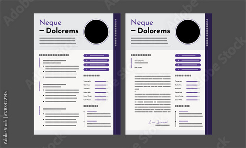 Resume CV. Professional modern and minimal resume CV, Clean and modern resume portfolio CV template
