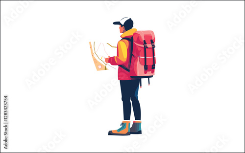 hiking and mounting dog vector black