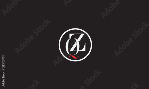 QZ, ZQ, Z , Q , Abstract Letters Logo Monogram