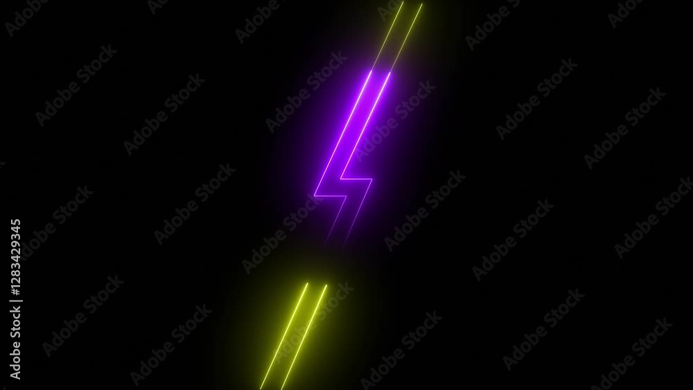 Glowing neon digital stripes line animation. Abstract multiple colors neon light animated on a dark background. Glowing neon digital stripes line animation. Abstract multiple colors neon light animated on a dark background.