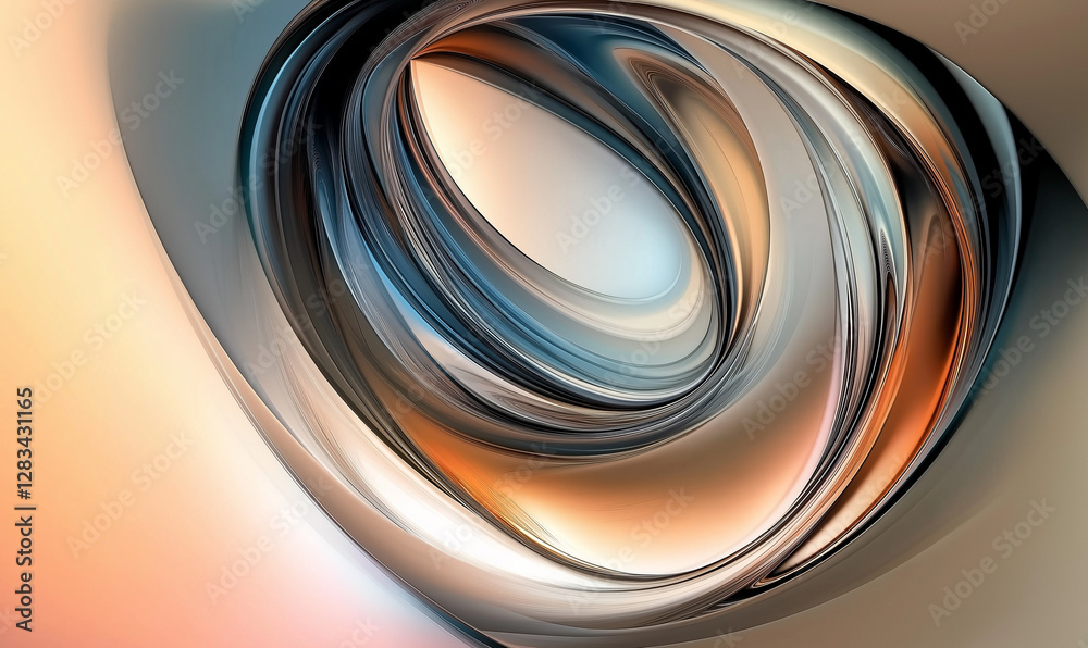 Fototapeta premium Elegant circular design featuring soft transitions from dark to light hues for modern abstract compositions
