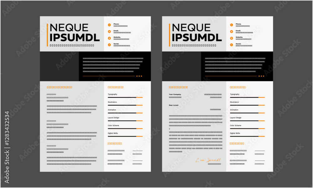 Obraz premium Resume CV. Clean, Modern and Professional Resume CV Templates. 