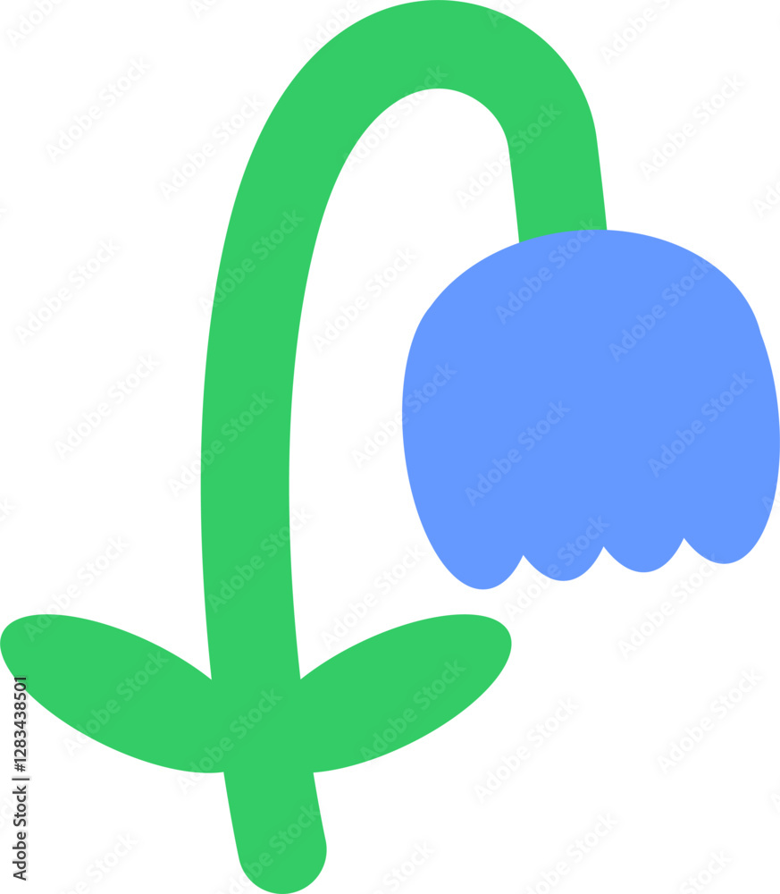 Fototapeta premium simple hand drawn flower cute illustration