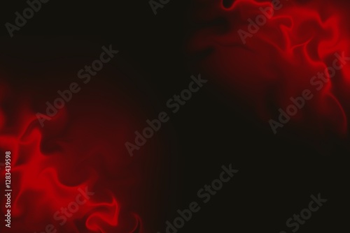 Abstract black background and there are blurry red smokes, lights at the two corners, illustration design for wallpaper, backdrop or cover your design	
