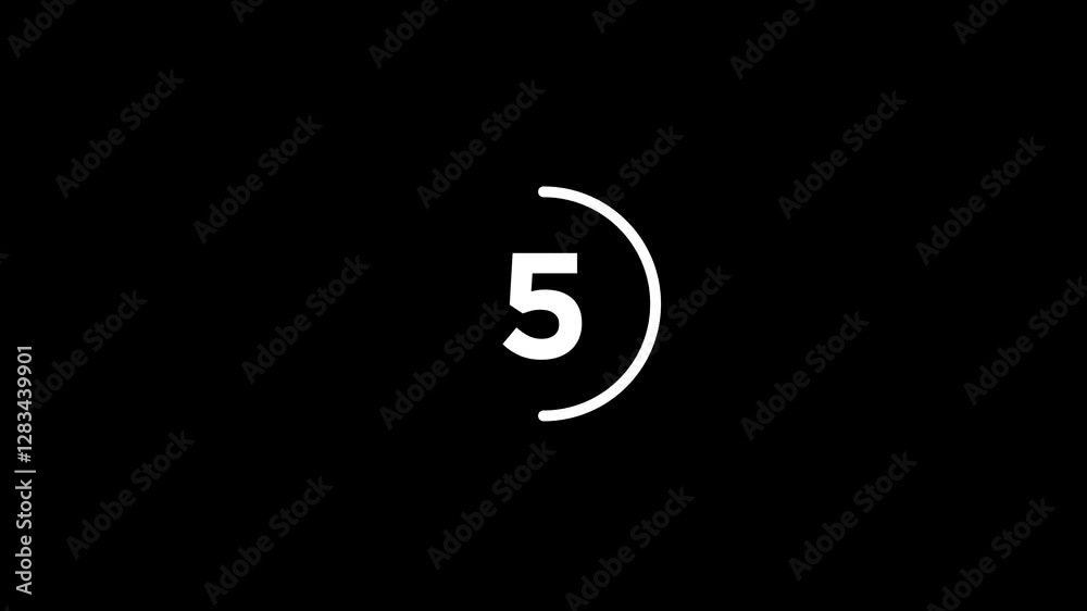 10 seconds countdown timer Animation Isolated on Black Background 10 seconds countdown timer Animation Isolated on Black Background
