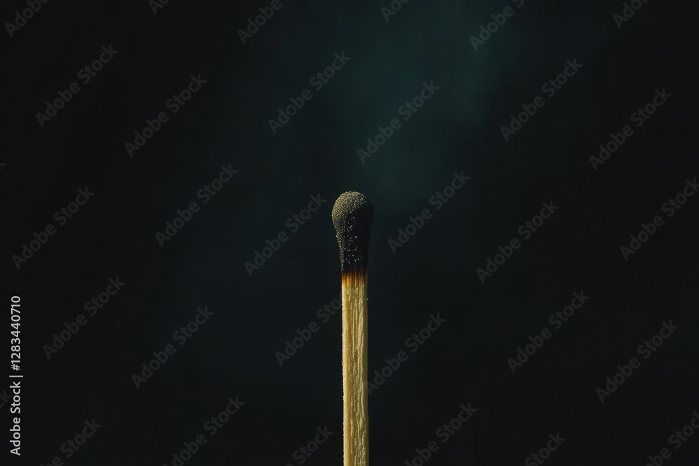 Capturing the fleeting moment of a match extinguishing in a dramatic dark setting Capturing the fleeting moment of a match extinguishing in a dramatic dark setting