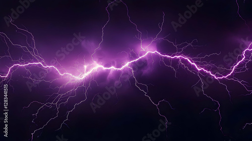Wallpaper Mural Purple Lightning Strikes Across Dark Sky Displaying Intense Energy and Dramatic Atmospheric Conditions Torontodigital.ca