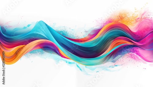 abstract colorful background with waves line