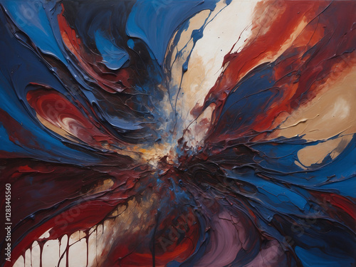 Abstract expressionist portraits – Surreal fluid art with emotional depth