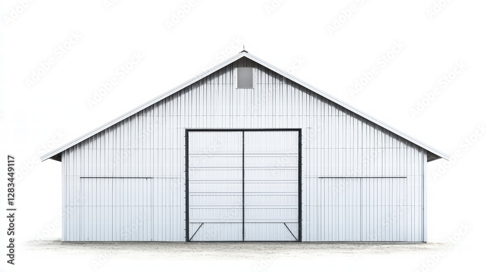 Rustic Barn's Architectural Grace: The image portrays a beautifully detailed exterior view of a classic barn structure, standing proudly in the sunlight. Rustic Barn's Architectural Grace: The image portrays a beautifully detailed exterior view of a classic barn structure, standing proudly in the sunlight.