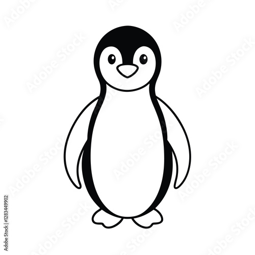 penguin on white background
