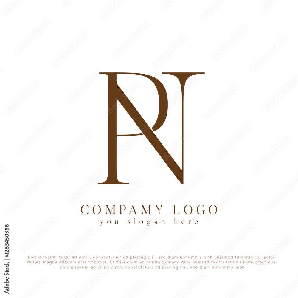 Alphabet letters initials monogram logo PN, NP Alphabet letters initials monogram logo PN, NP