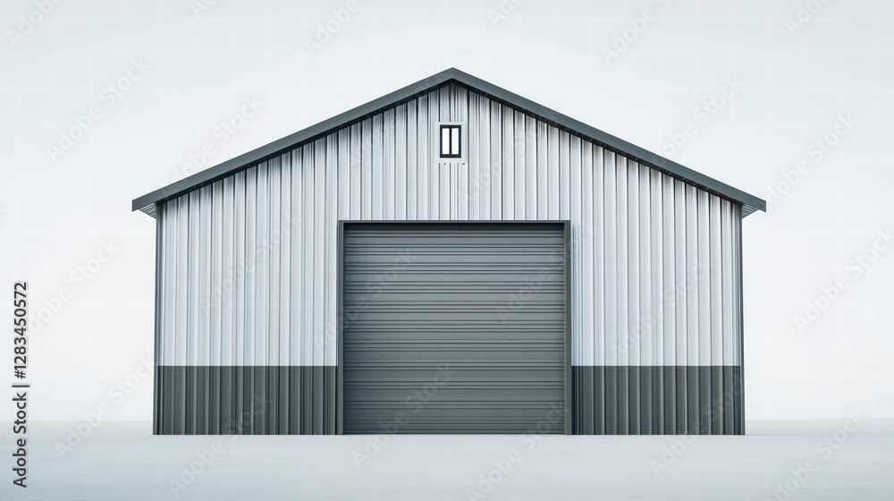 Industrial Structure: A straightforward shot of a modern industrial building, the design highlighting practicality and structure, the image is a testament to simple elegance in architecture Industrial Structure: A straightforward shot of a modern industrial building, the design highlighting practicality and structure, the image is a testament to simple elegance in architecture