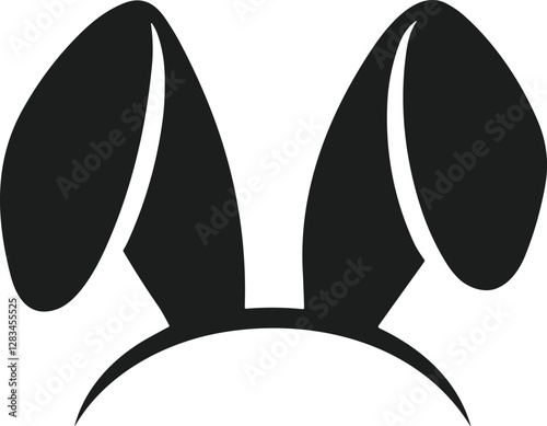 Floppy Bunny Ears Headband Vector Illustration – Perfect for Easter, Parties, and Fun Designs