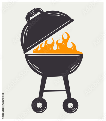 BBQ Grill vector icon