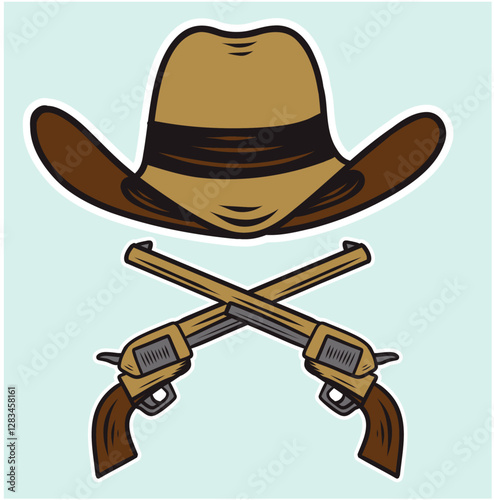 Cowboy guns svg - cowboy svg - cowboy hat svg - western svg - western grunge svg - cowgirl svg - cowboy png - cowboy clipart